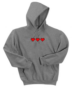 Pixel Hearts Hoodies