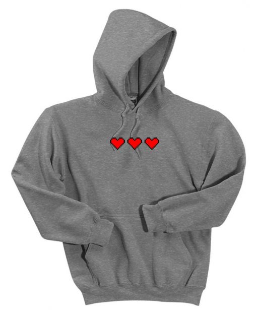 Pixel Hearts Hoodies