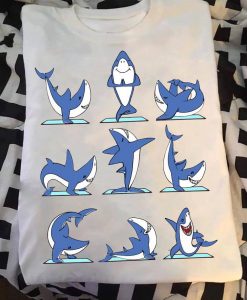 Shark Yoga Postures Yoga Lovers T-shirt