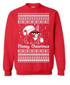 Ugly Cat Christmas Sweater