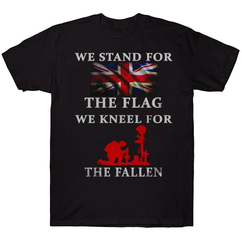 We Stand For The Flag We Kneel For The Fallen American Flag Veteran T-shirt