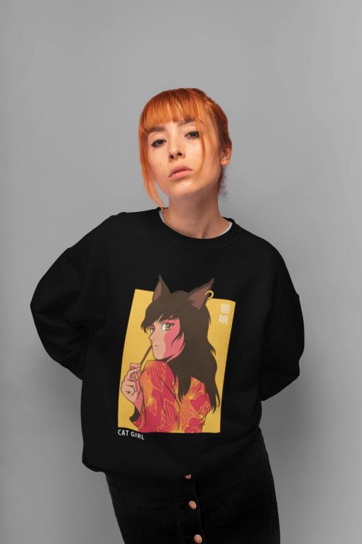 Anime Cat Girl Kawaii Sweatshirt