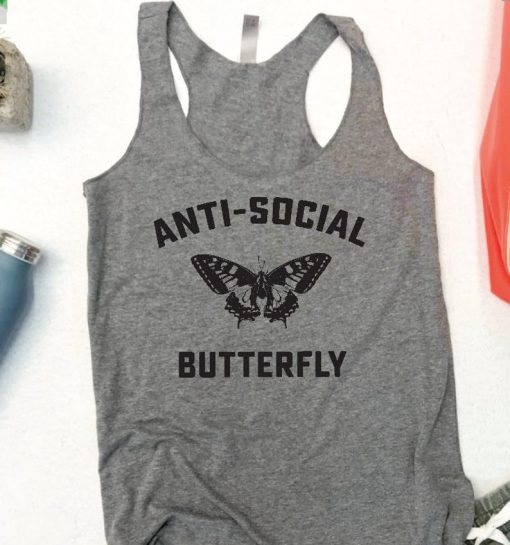 Anti-Social Butterfly Tank Top