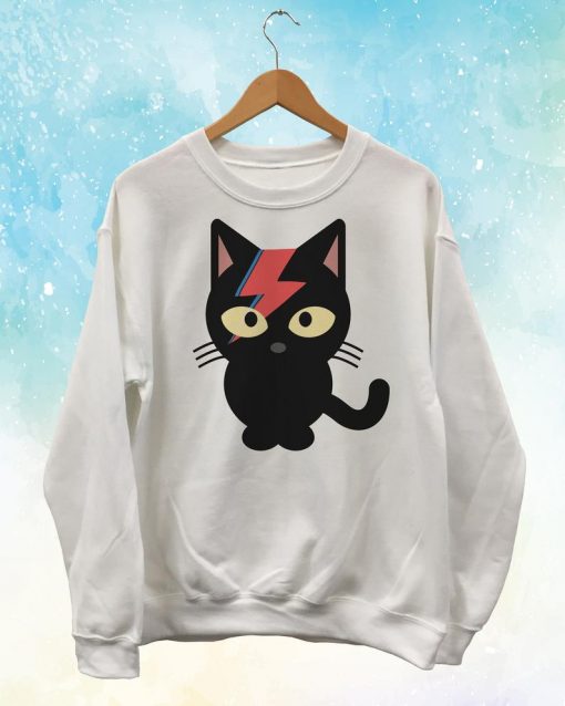 Bowie Black Cat Sweatshirt