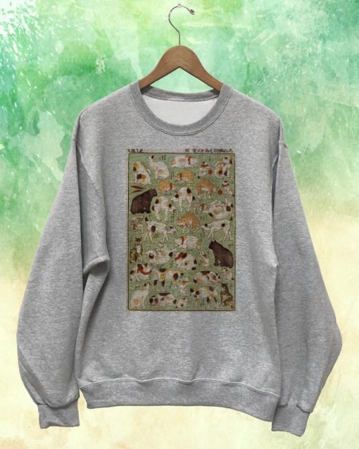 Cat Ukiyoe Japanese Old Art Sweatshirt