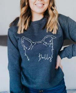 Dog Ears Outline Tattoo Sweatshirt