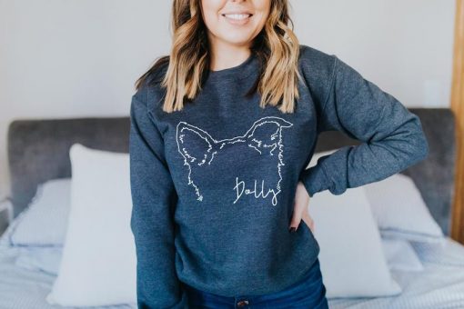 Dog Ears Outline Tattoo Sweatshirt