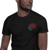 Embroidered Rose Unisex T-Shirt