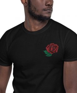 Embroidered Rose Unisex T-Shirt