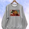 Halloween Witch Holding Jack O Lantern Vintage Style Sweatshirt