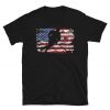 Ice Hockey Player USA American Flag Shirt