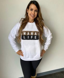 Mama Life Leopard Square Sweatshirt