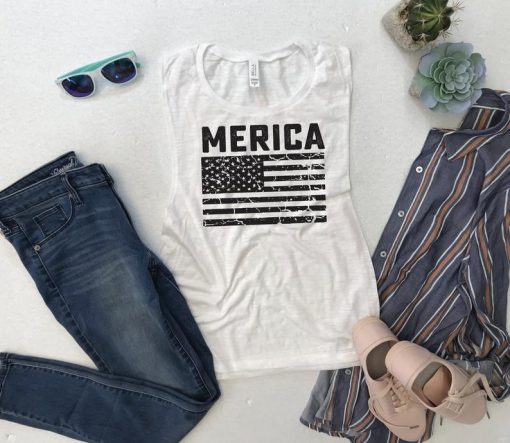 Merica Muscle Tank Top