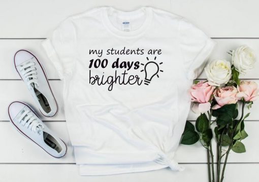 My Students are 100 days brighter Teacher T-Shirts