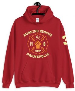 PROMARE Inspired Burning Rescue FDPP Logo Hoodie