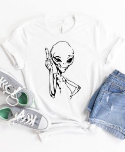 Alien Middle Finger Shirt