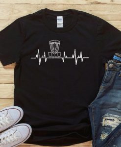 Disc Golf Player Basket Heartbeat Shirt