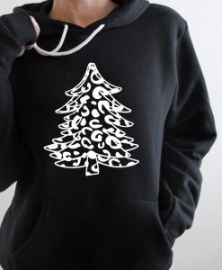 Leopard Christmas Tree Hoodie