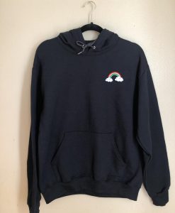 Rainbow Embroidered Appliqué Hoodie