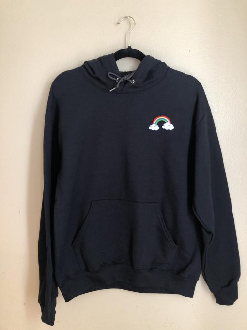 Rainbow Embroidered Appliqué Hoodie