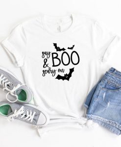 Say Boo & Scary On Shirt