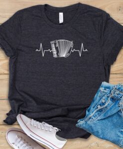 Accordion Heartbeat T Shirt