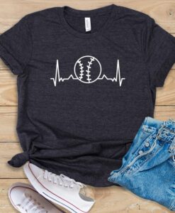 Baseball Heartbeat T Shirt