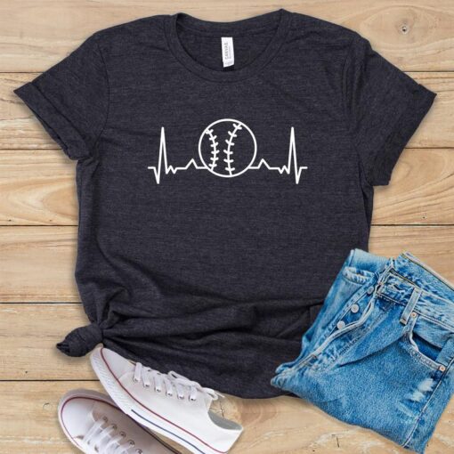 Baseball Heartbeat T Shirt