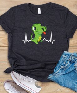 Dinosaur Heartbeat T Shirt