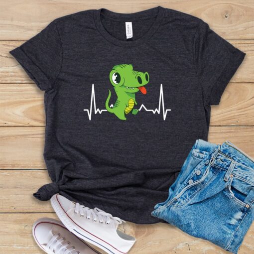 Dinosaur Heartbeat T Shirt