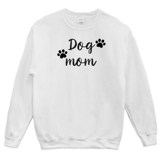 Dog Mom Paw Heavy Blend Crewneck Sweatshirt