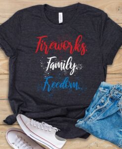 Fireworks Family Freedom T Shirt