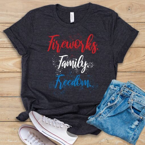 Fireworks Family Freedom T Shirt