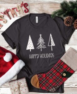 Happy Holidays Christmas Trees tshirt