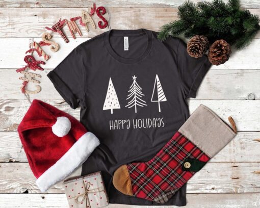 Happy Holidays Christmas Trees tshirt