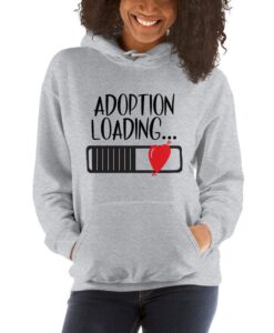 Adoption Loading... Please Wait Hearts Unisex Hoodie