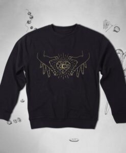 Aesthetic Illustration Witch Mystical Hands Unisex Crewneck Sweatshirt