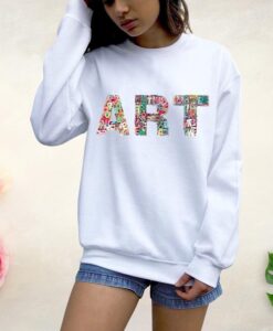 Art letter Printed Loose Sweatshirt