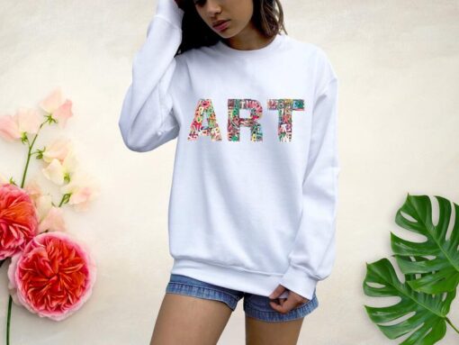 Art letter Printed Loose Sweatshirt