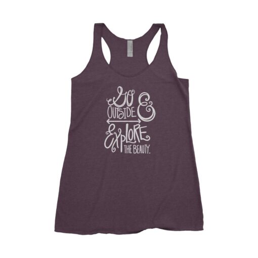 Go Outside Explore the Beauty Adventure Women's Tank Top