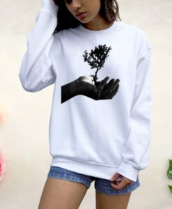 Greyscale tree Loose Sweatshirt