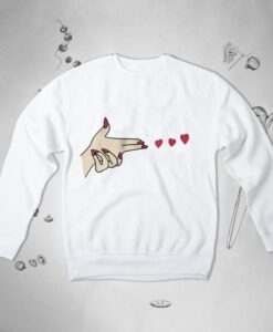 Hearts Love Cute for Ladies Unisex Crewneck Sweatshirt