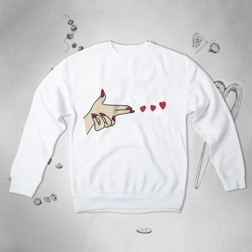 Hearts Love Cute for Ladies Unisex Crewneck Sweatshirt