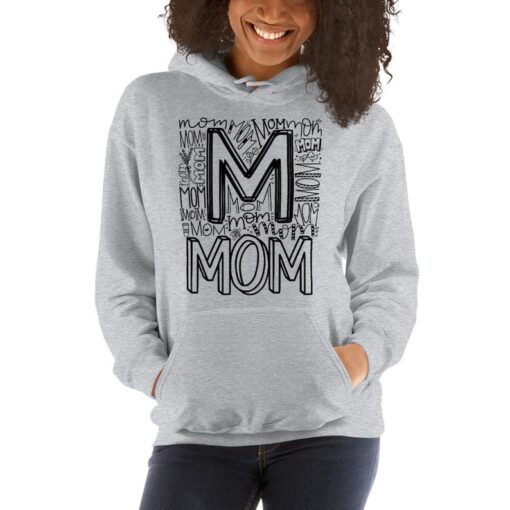 Mom Typography Design with Doodles Unisex Hoodie