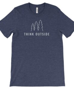 National Park Trees Think Outside Adventure Tshirt