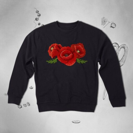 Nature Plants Poppy Garden Unisex Crewneck sweatshirt