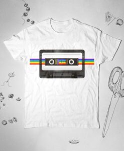 Rainbow 1990s Music Grunge Cassette Unisex shirt