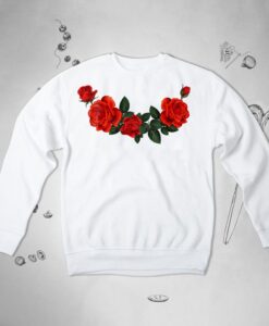 Red Flowers sweatshirt