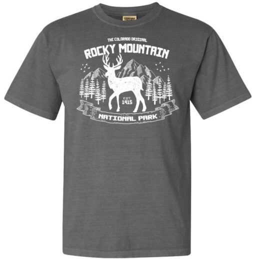 Rocky Mountain National Park Elk Adventure Comfort Colors T Shirt