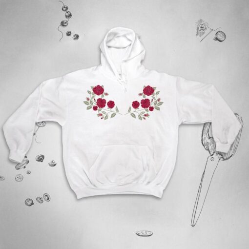 Roses Red Flowers Cute Floral Graphic hoodie